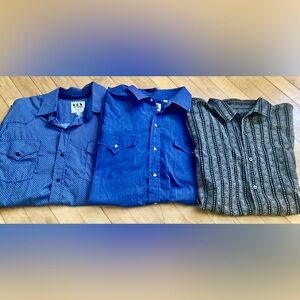 3 Men’s Button Down Work/Casual Shirts, Perfect Condition, All 3 for $25.